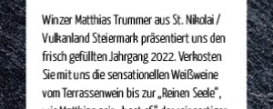 04.05. Weinverkostung mit Matthias Trummer